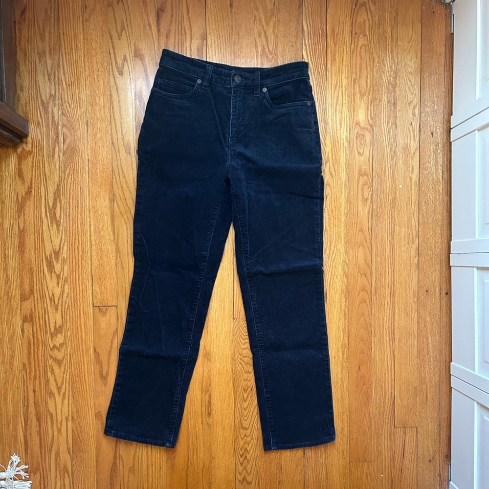 Lands’ End High Rise Straight Jeans - Navy